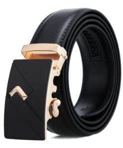 The Luke Gold Men's Leather Ratchet Belt