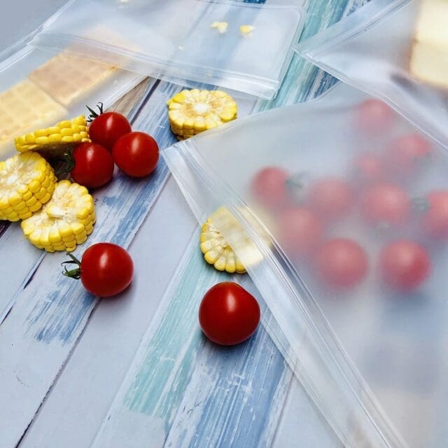 Reusable Leakproof Silicone Ziplock Food Bag Sets 25 Reusable Leakproof Silicone Ziplock Food Bag