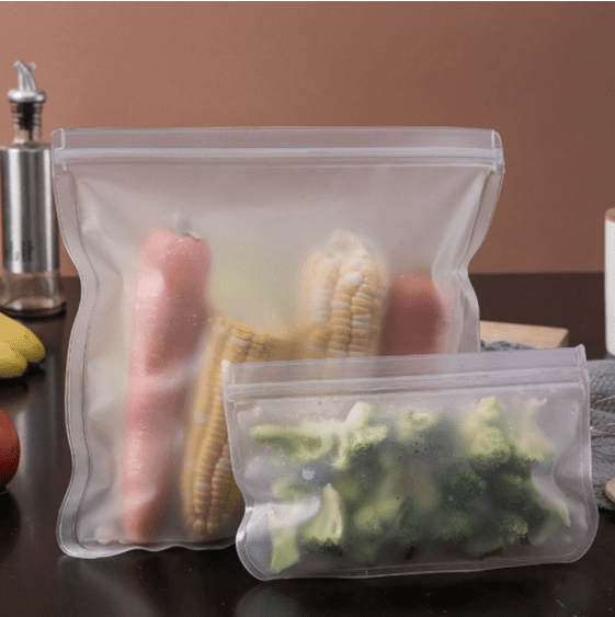 Reusable Leakproof Silicone Ziplock Food Bag Sets 23 Reusable Leakproof Silicone Ziplock Food Bag