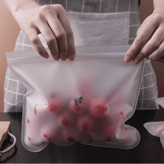 Reusable Leakproof Silicone Ziplock Food Bag Sets 22 Reusable Leakproof Silicone Ziplock Food Bag