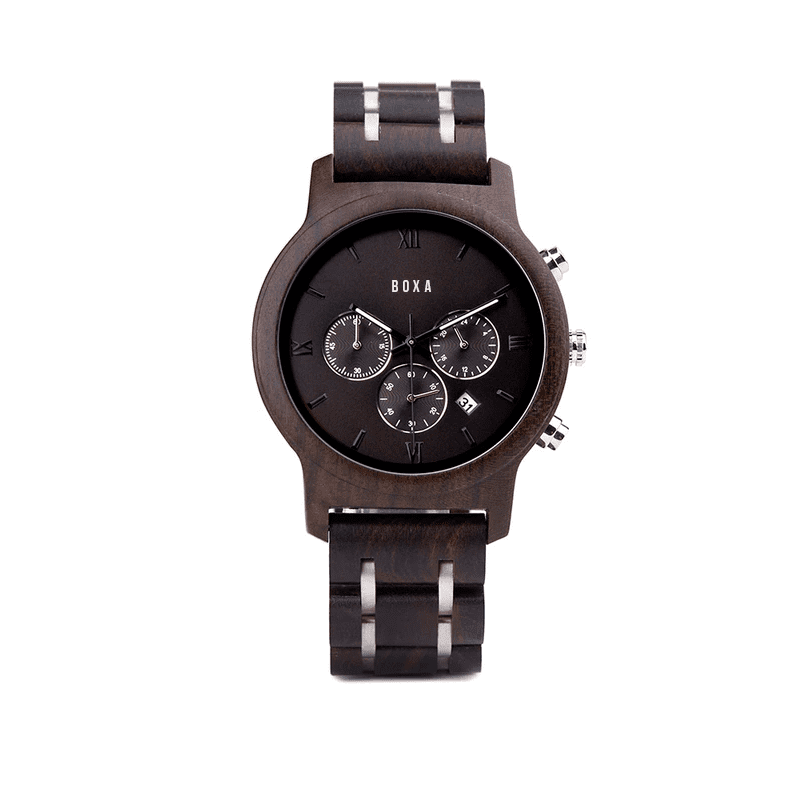 The Hawk - Ebony Wood Watch 60 The Hawk Wooden Watch by BOXA Lifestyle