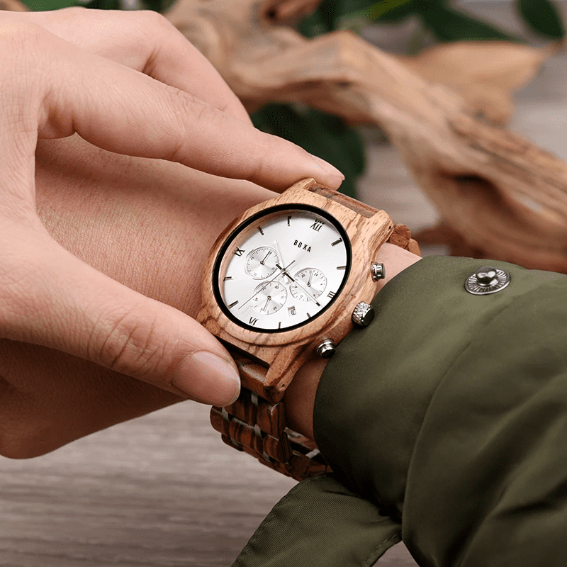 The Hawk - Ebony Wood Watch 78 The Hawk Wooden Watch by BOXA Lifestyle