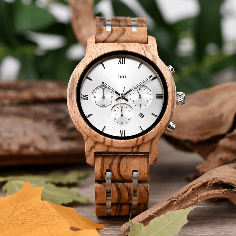 The Hawk - Ebony Wood Watch 69 The Hawk Wooden Watch by BOXA Lifestyle