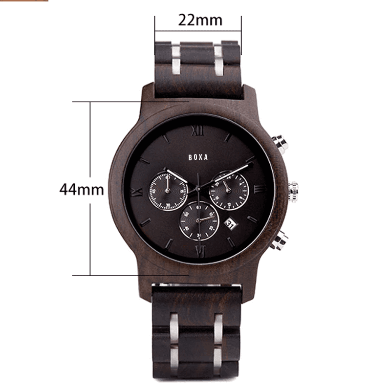 The Hawk - Ebony Wood Watch 64 The Hawk Wooden Watch by BOXA Lifestyle