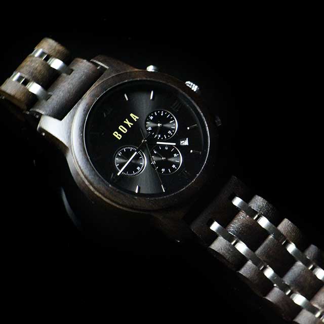 The Hawk - Ebony Wood Watch 75 The Hawk - Ebony Wood Watch - BOXA Lifestyle