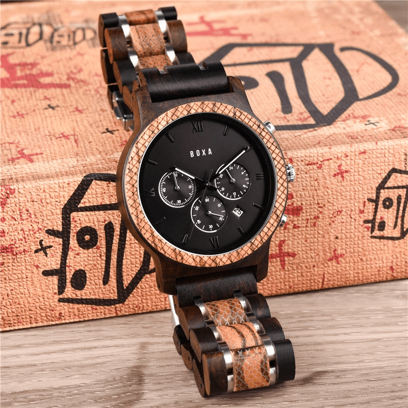 The Hawk - Ebony Wood Watch 70 The Hawk Wooden Watch by BOXA Lifestyle