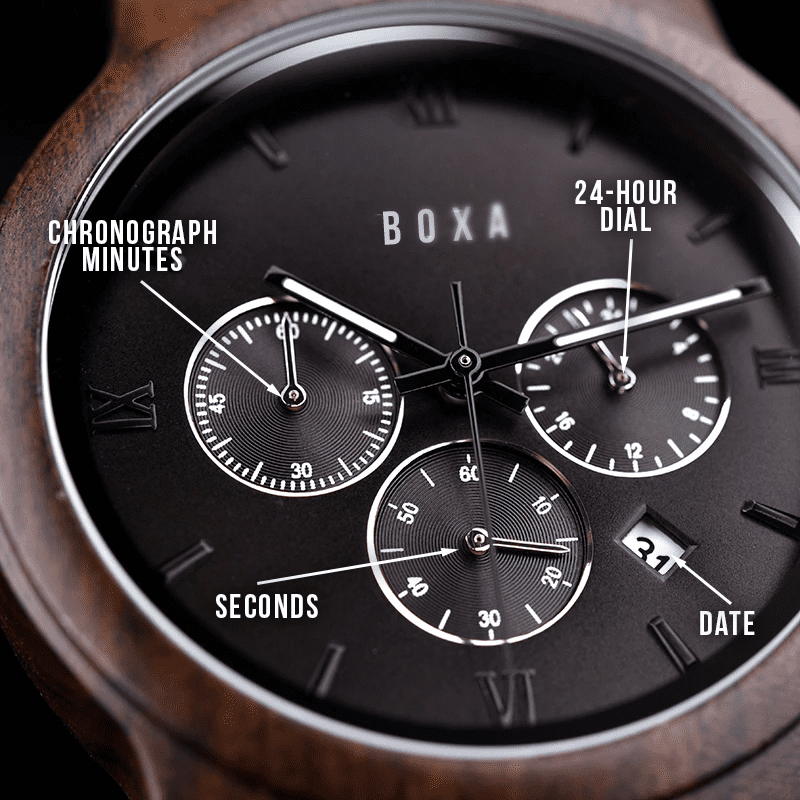 The Hawk - Ebony Wood Watch 67 The Hawk Wooden Watch by BOXA Lifestyle