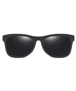 Knight Black - Dark Bamboo Wood - Sunset Orange Polarized Lens Sunglasses