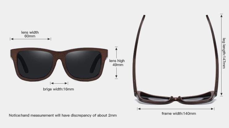 <b>1770 - Brown Bamboo Wood Sunglasses </b></br>With Dark Knight Polarized Lens 48 <b>1770 - Brown Bamboo Wood Sunglasses </b></br>With Dark Knight Polarized Lens - BOXA Lifestyle