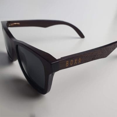 BOXA Airlie Brown Bamboo Wood Sunglasses