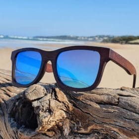 BOXA 1770's Brown Bamboo Sunglasses