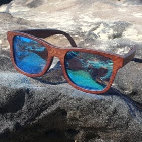 BOXA 1770's Brown Bamboo Sunglasses