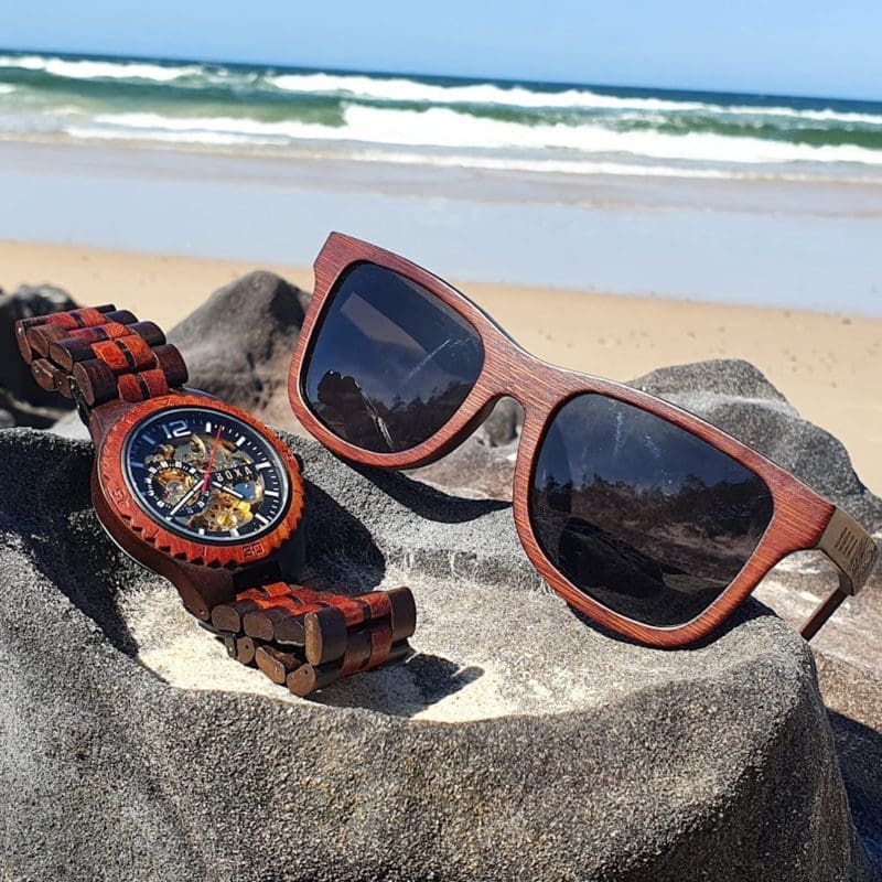 How to Style Wooden Sunglasses for Every Season 21 BOXA 1770's Brown Bamboo Sunglasses
