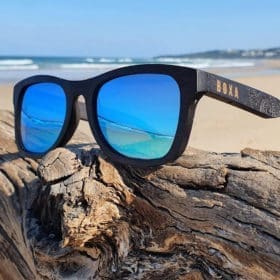 BOXA Airlie – Dark Bamboo Wood Sunglasses