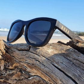 BOXA Airlie – Dark Bamboo Wood Sunglasses
