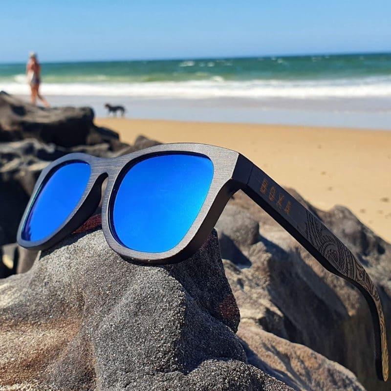 BOXA Airlie – Dark Bamboo Wood Sunglasses