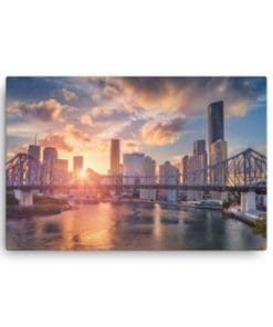 Brisbane Story Bridge Sunset - Canvas