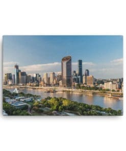 Overlooking Southbank & Brisbane - Canvas
