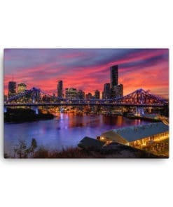 Brisbane Story Bridge Sunset - Canvas