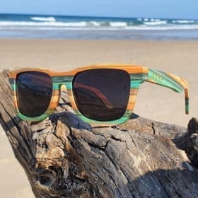 BOXA Colorway Bamboo Skateboard Wood Sunglasses