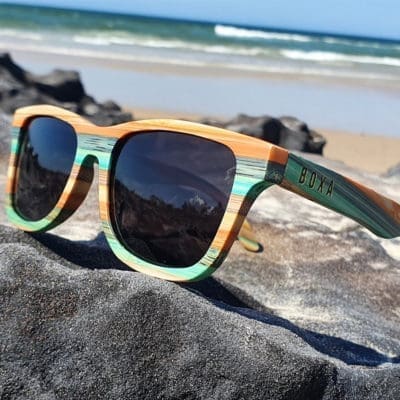 BOXA Colorway Bamboo Skateboard Wood Sunglasses