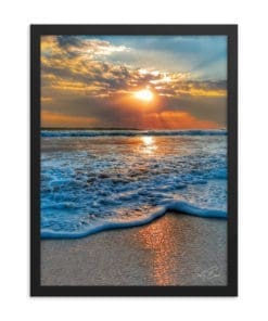 Maroochydore Beach Sunrise - Framed Wall Art
