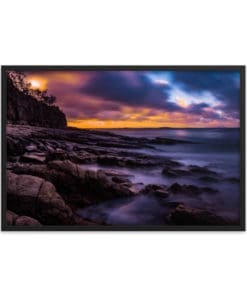 Noosa Heads Rock Sunset - Framed poster