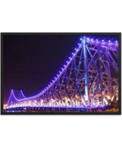 Brisbane Story Bridge Lights - Framed poster