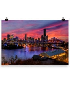 Brisbane Story Bridge Sunset – Poster