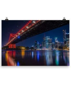 Brisbane City Lights, Under Story Bridge – Poster