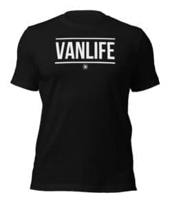 VANLIFE Tshirt Front Black